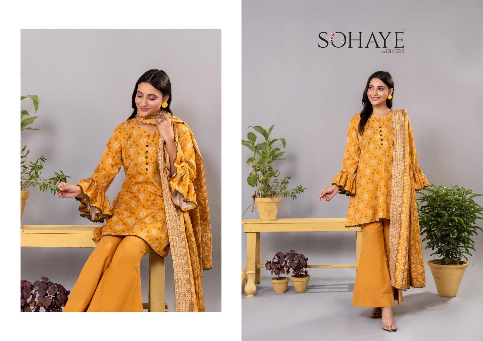 SOHAYE 3pc Unstitched