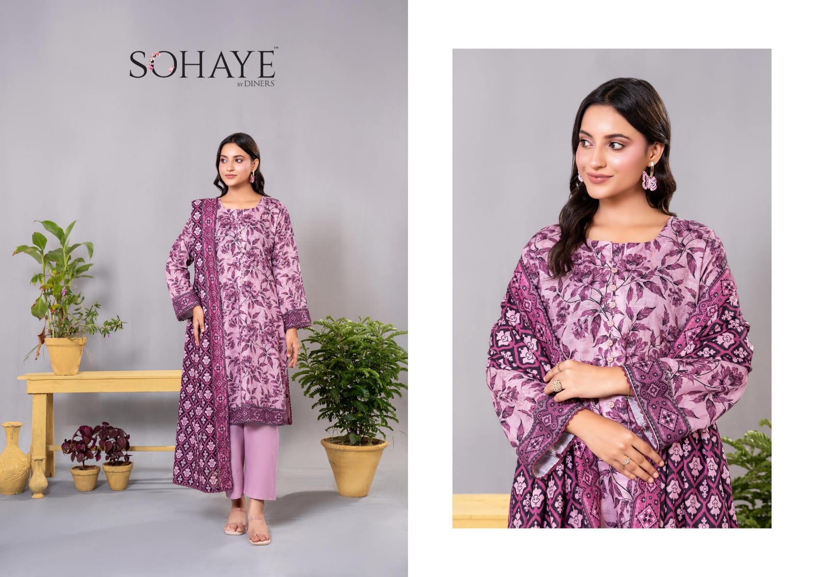 SOHAYE 3pc Unstitched