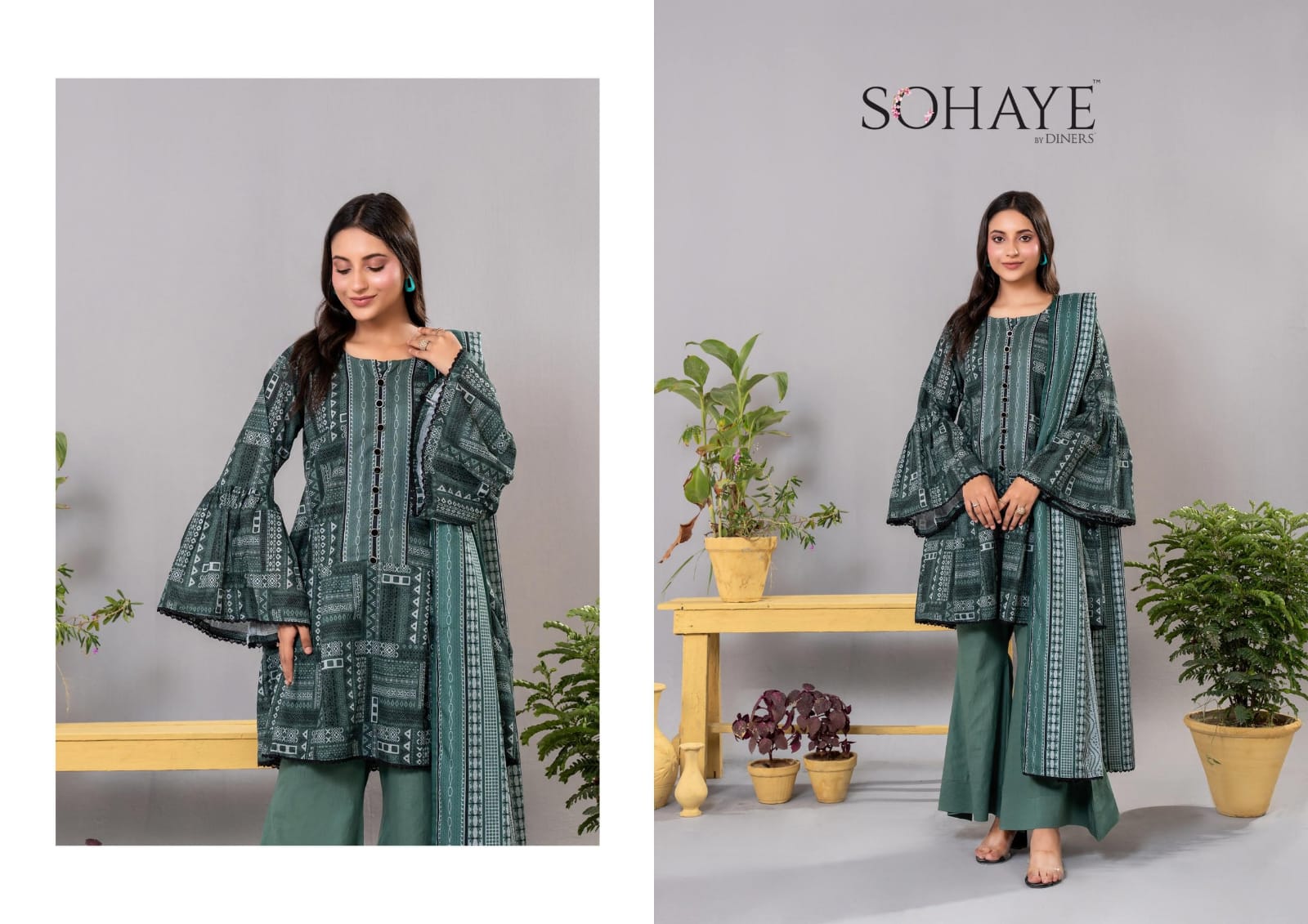 SOHAYE 3pc Unstitched
