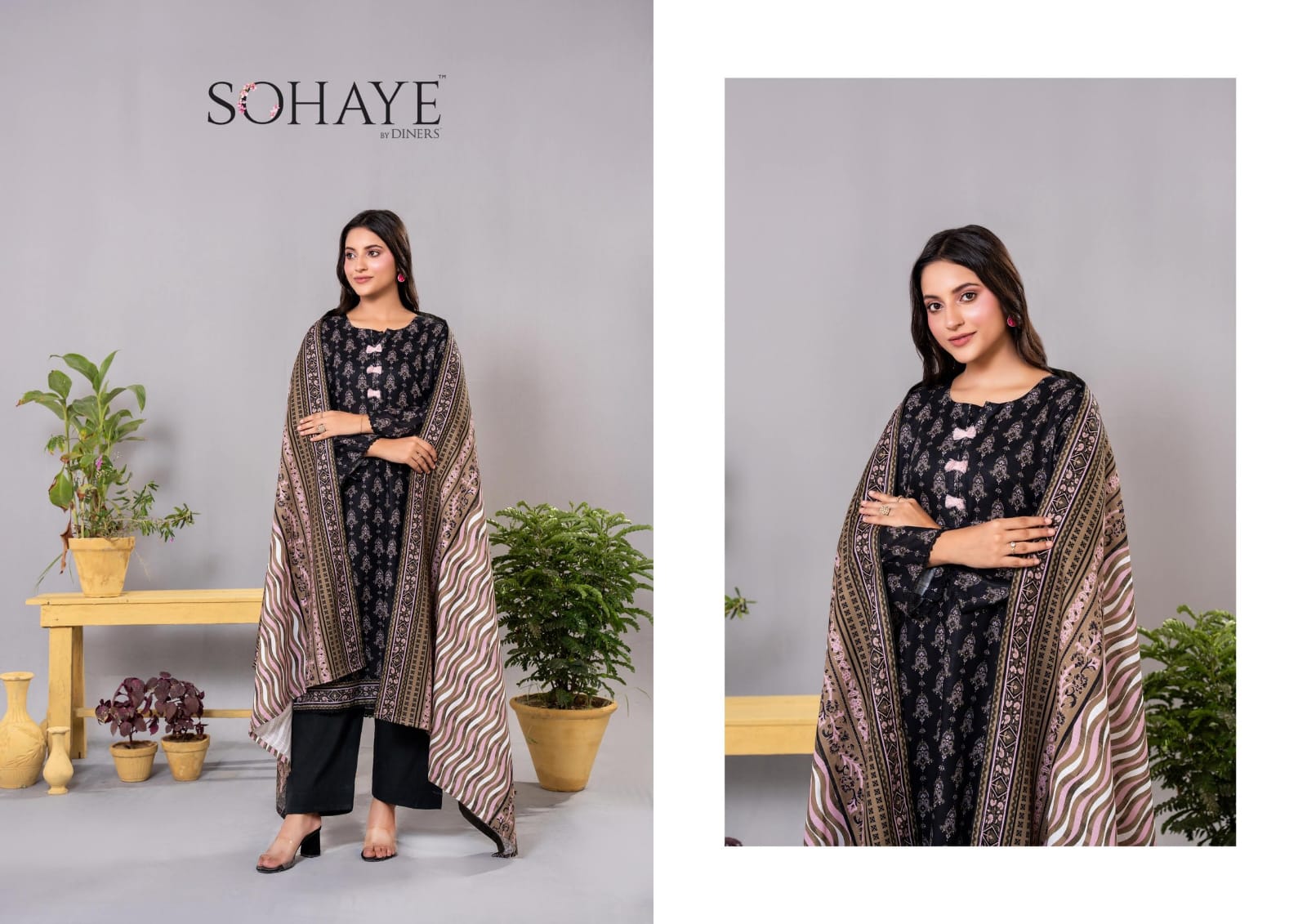 SOHAYE 3pc Unstitched