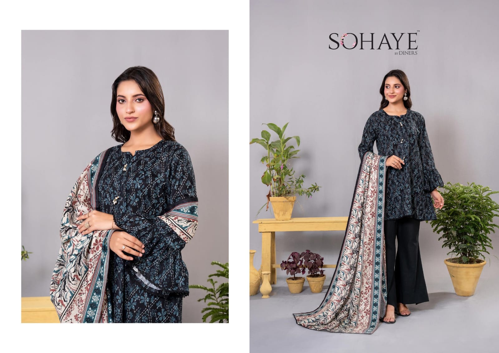 SOHAYE 3pc Unstitched