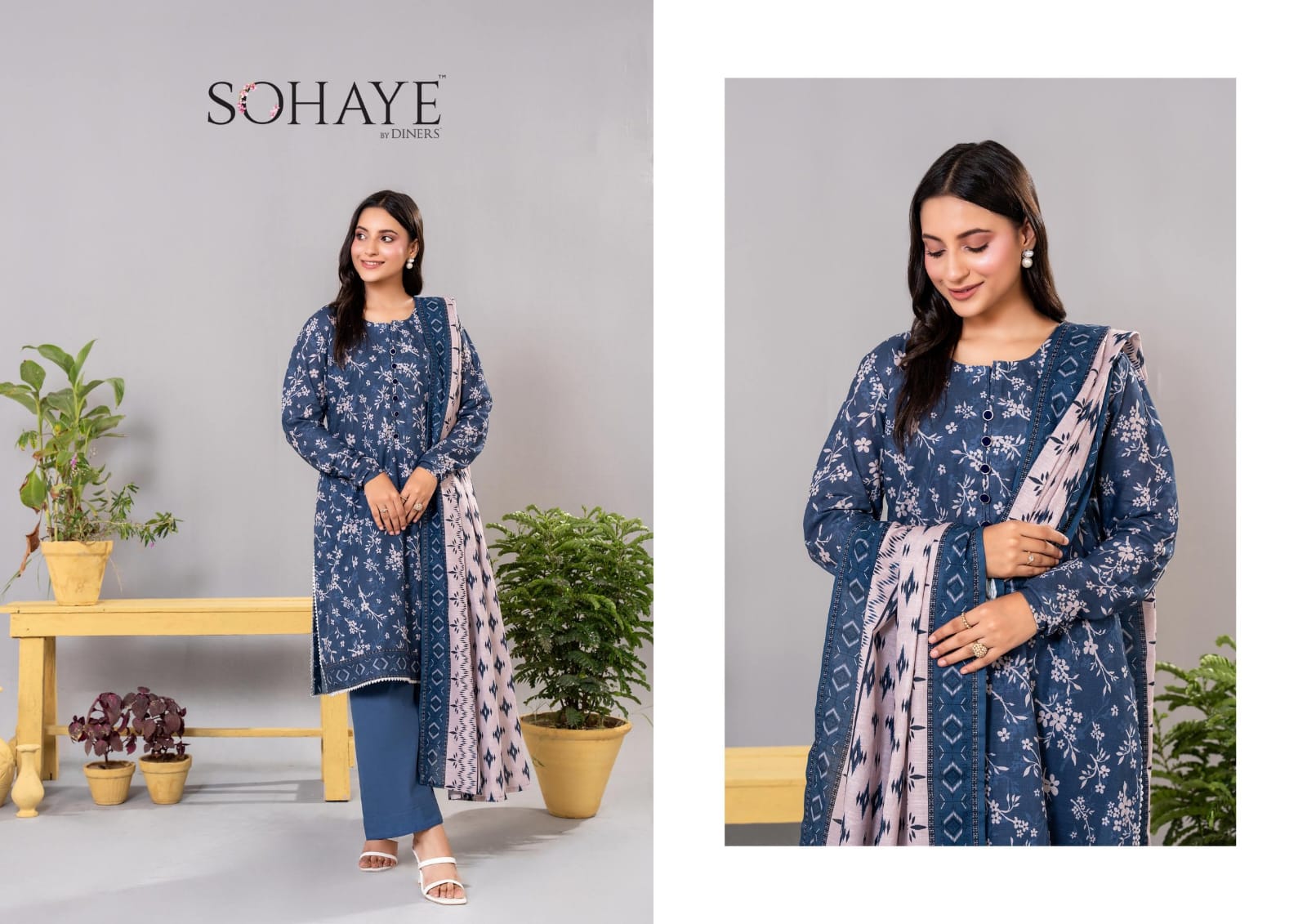 SOHAYE 3pc Unstitched
