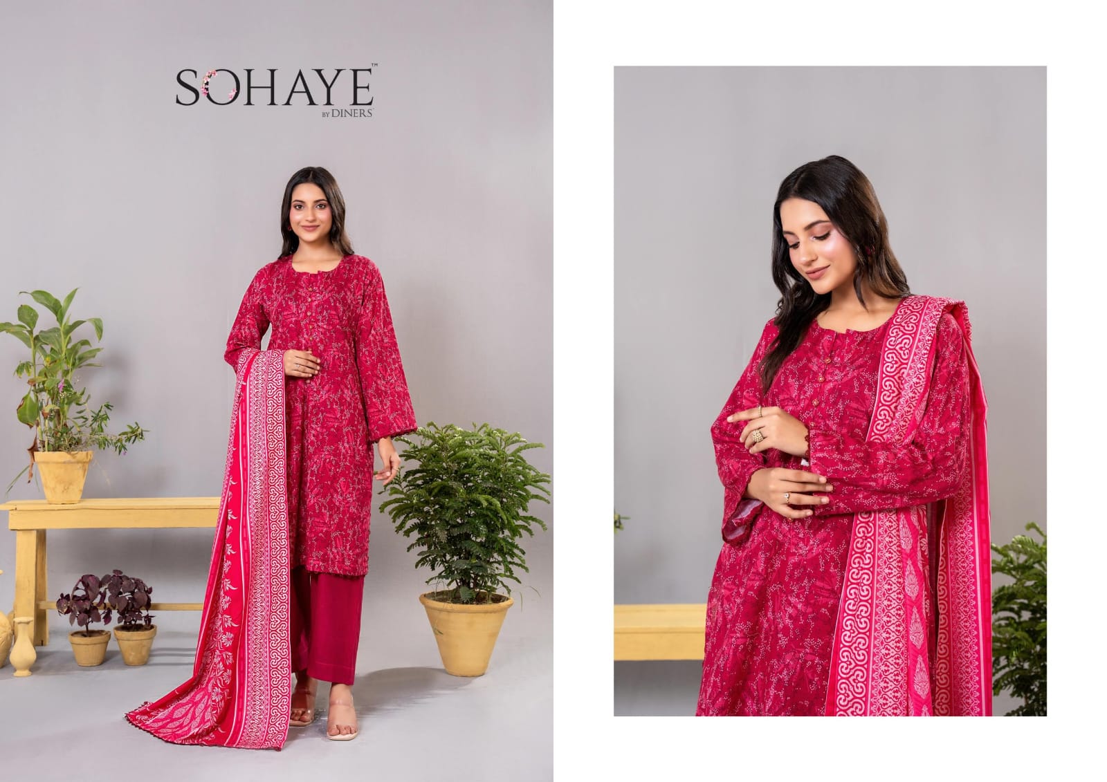 SOHAYE 3pc Unstitched