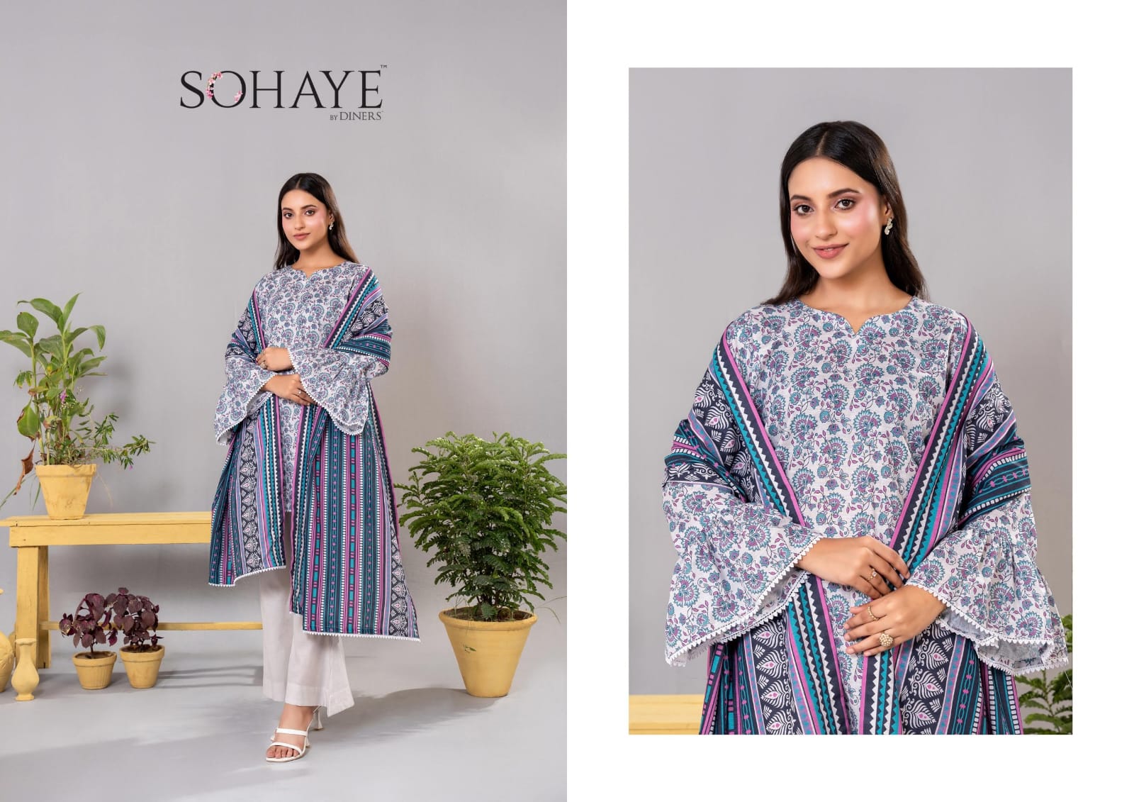 SOHAYE 3pc Unstitched